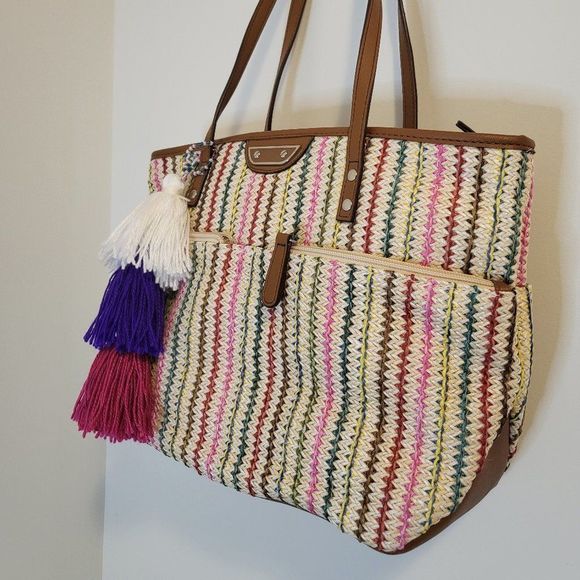 Raphia knitted purse  - Picture 2 of 8